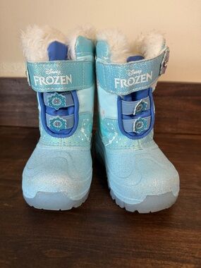 Disney Frozen Ice Blue Girls Winter Boots